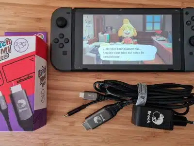 console de jeu à la télé