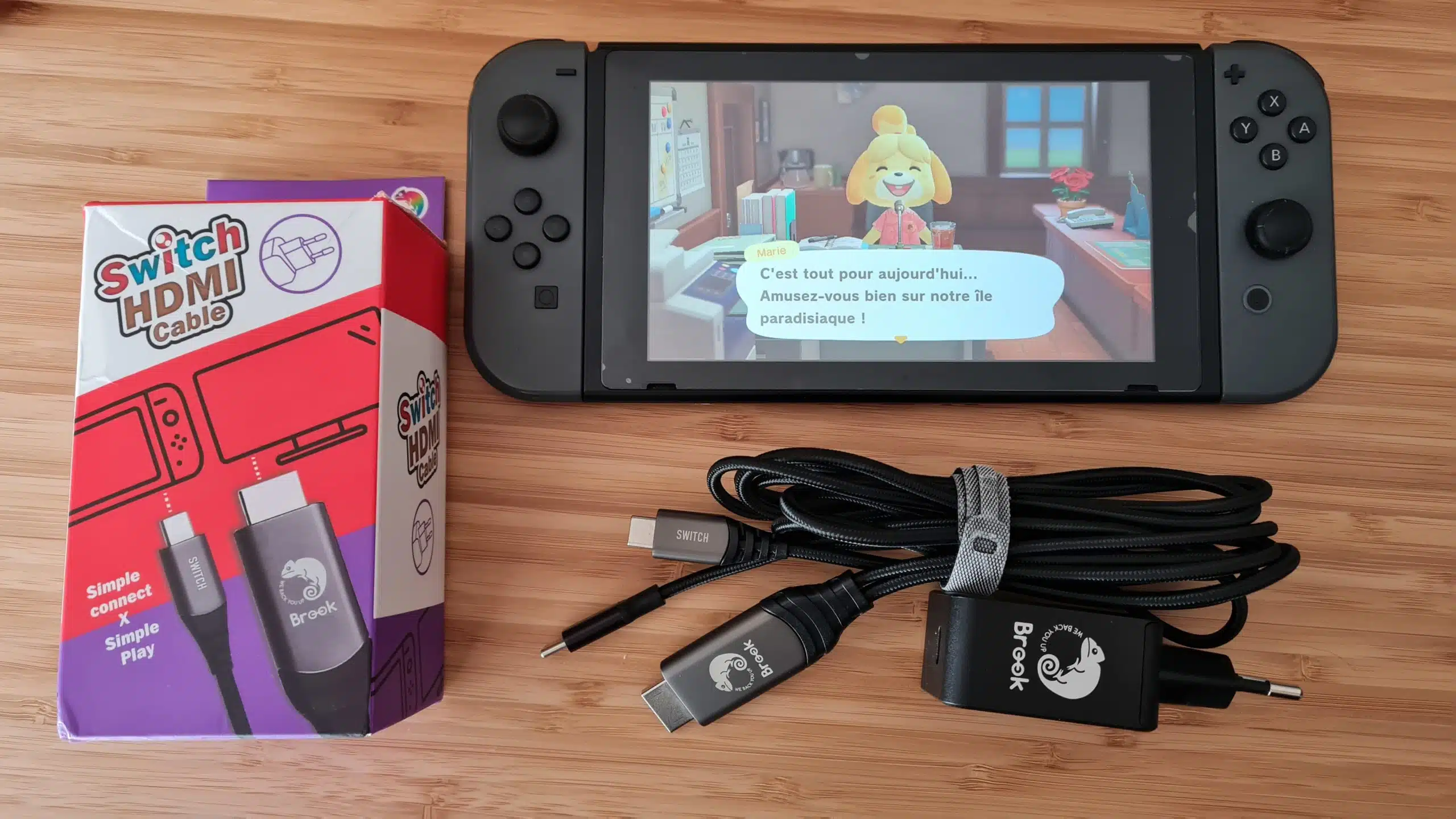 console de jeu à la télé
